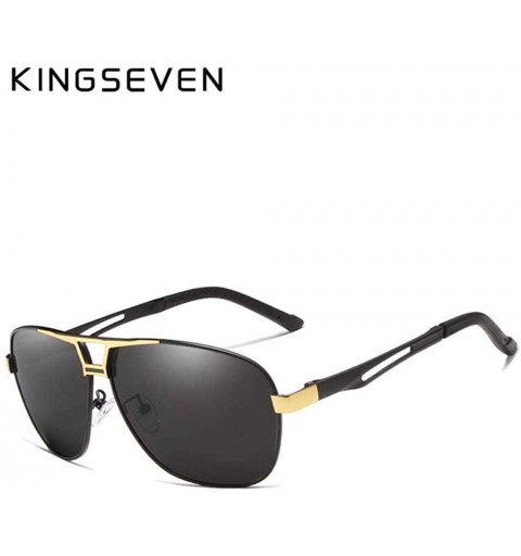 Aviator Classic Polarized Sunglasses Men Driving Aluminium Brown Frame Gold Brown - Gold Gray - CM18XQZ6CTM $31.96