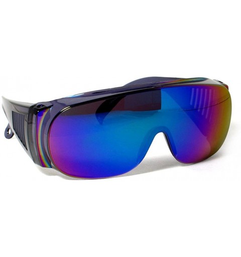 Wrap Rodeo M3 Fit Over Prescription Rx No Blind-spot Driver Day & Night Wrap Around Sun Glasses - Oil Slick - CP11WEGCV6B $14.93