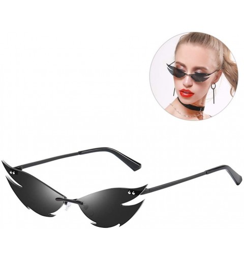Rimless Rimless Sunglasses Steampunk Protection - CA190MAX93Z $11.06