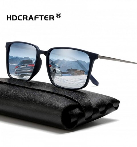 Square Unisex Fashion Polarized Lens Vintage TR90 Frame Sunglasses Driving Fashing For Men Women CHQJ014 (tea) - CY18YEXXGW8 ...