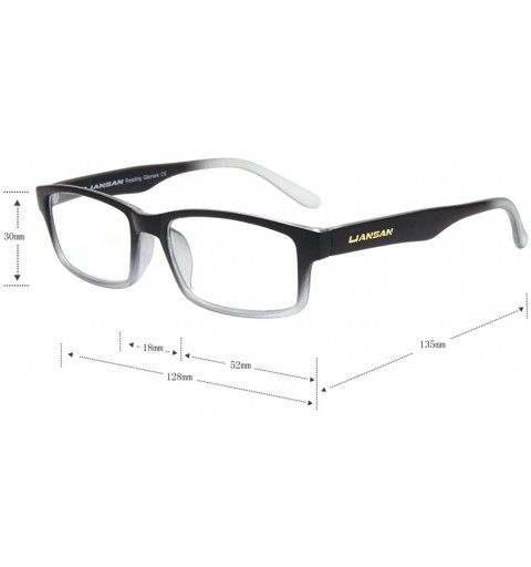 Oval Womens Mens Designer 3 Pack Magnifying Rectangular Lightweight Reading Glasses Unisex Fashion Readers L3713 - CR18327Z3N...