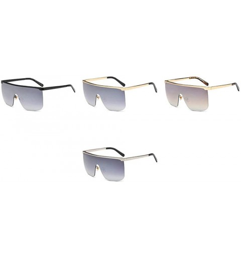 Rimless 2019 New Trending Unisex Oversized Square Sunglasses Rimless One Piece Goggle Eyewear UV400 - Silver - C218MG30WLK $1...