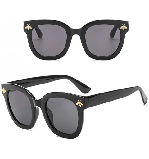 Rimless New Women Man Vintage Bees Sunglasses Retro Big Frame Eyewear Fashion - A - C418SW9QXWI $10.18