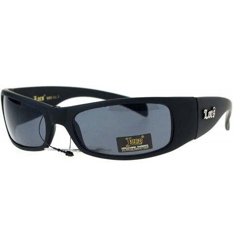 Rectangular Locs Gangster Sunglasses Old School Hip Hop Fashion - Black - C7180CKCEZW $9.57
