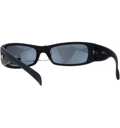 Rectangular Locs Gangster Sunglasses Old School Hip Hop Fashion - Black - C7180CKCEZW $9.57