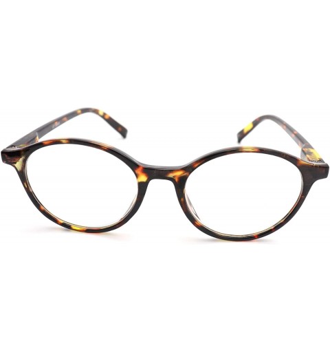 Round shoolboy fullRim Lightweight Reading spring hinge Glasses - Z1 Shiny Handmade Tortoise - CG18TS7K2XW $14.83