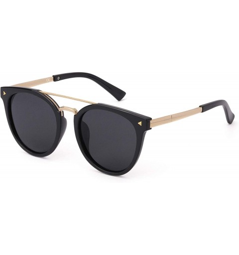 Cat Eye Cat Eye Sunglasses for Women Fashion-Vintage Retro Stylish Polarized Eyewear 100% UV Protection - X9015black - C018XE...