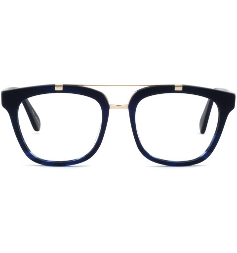 Aviator Womens Aviator Fashion Non-prescription Eyeglasses Frame - 17033-blue - CM18DAWEAXC $20.42