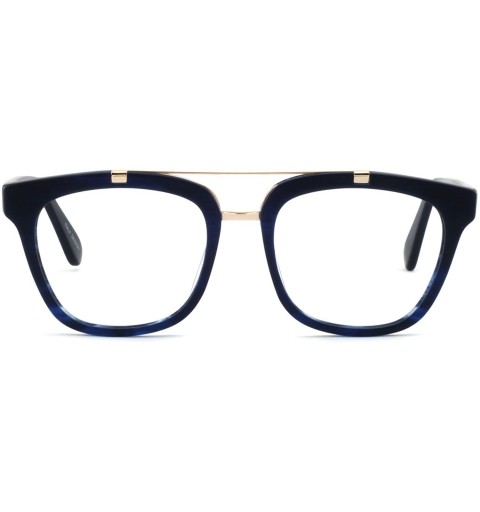 Aviator Womens Aviator Fashion Non-prescription Eyeglasses Frame - 17033-blue - CM18DAWEAXC $20.42