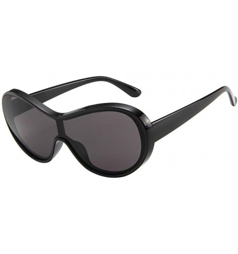 Sport Casual Oversized Sunglasses Men Wraparound - A - C818SD6ZRON $17.54