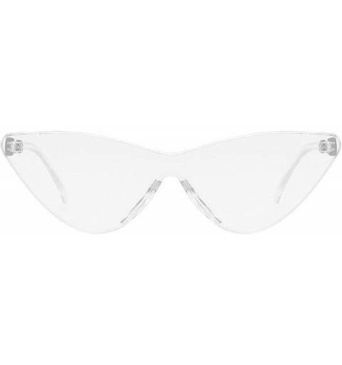 Oversized Lightweight Sunglasses for Men Women Triangle - Transparent - CX18RRL8AMZ $14.06