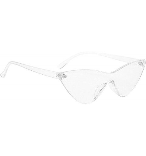 Oversized Lightweight Sunglasses for Men Women Triangle - Transparent - CX18RRL8AMZ $14.06