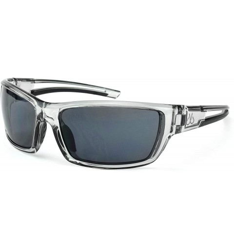 Wrap Balsam Polarized Sport Fishing Sunglasses for Men & Women - Multiple Options - Smoked Frame - CS18R6LWG6X $50.70