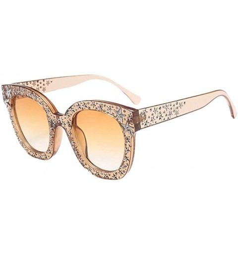 Rimless SUNGLASSES - WOMEN FASHION RETRO CLASSIC DIAMOND TRENDY STYLISH SUN GLASSES - E1 - C318CZGYK68 $8.58