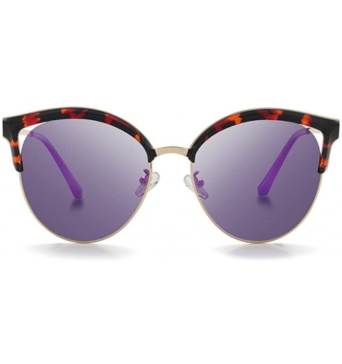 Oversized Vintage Cateye Sunglasses for Women Polarized Oversized Cat Eye Mirror Driving Glasses Designer - Purple - C01809ND...