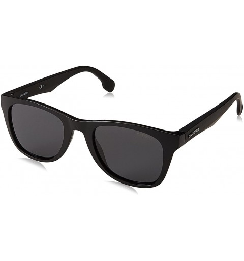 Rectangular Plastic Rectangular Sunglasses 51 0PPR Black Metalized IR gray blue lens - CE17XHU3OAE $41.34
