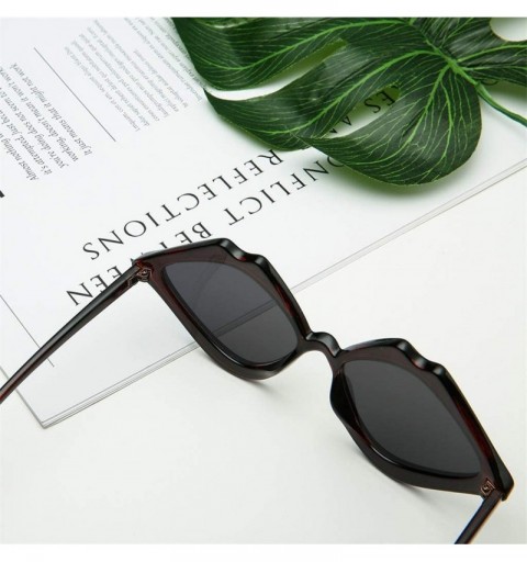 Oversized Candy Jelly Color Lips Shaped Integrated Sunshade Sunglasses For Fashion Women - Black - CG196ON36XM $9.25