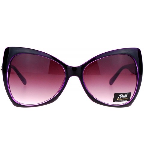 Oversized Unique Oversized Cat Eye Hybrid Butterfly Sunglasses - Purple - CC12GOB6H39 $11.34