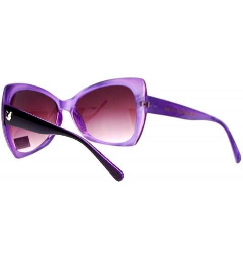 Oversized Unique Oversized Cat Eye Hybrid Butterfly Sunglasses - Purple - CC12GOB6H39 $11.34