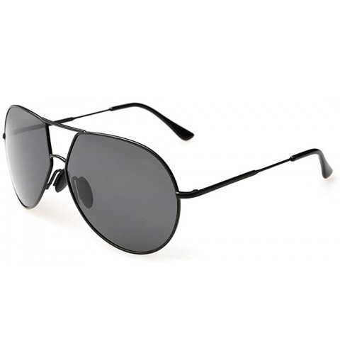 Rectangular Polarized Sunglasses UV Protection Mirror Lenses Eyewear - Black-black - CW1836RET6E $13.40