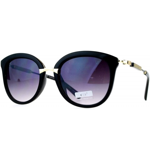 Butterfly Designer Fashion Womens Sunglasses Round Butterfly Frame UV 400 - Black (Smoke) - CP1875UXX88 $14.11