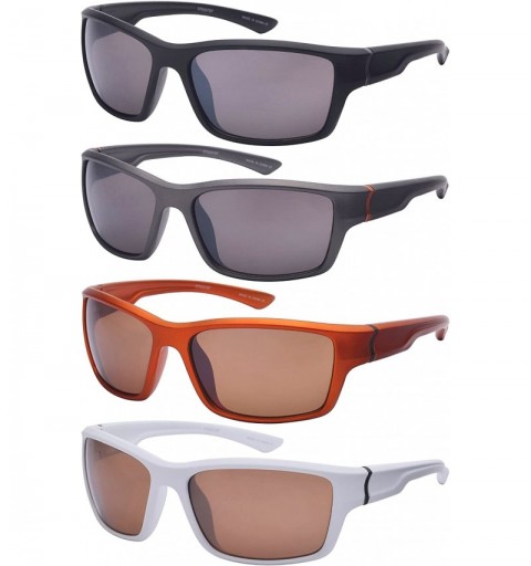 Sport Sports Style Sunglasses with Flash Mirror Lens 570057SF-FM - Matte Black - CH1256YWQHL $23.97