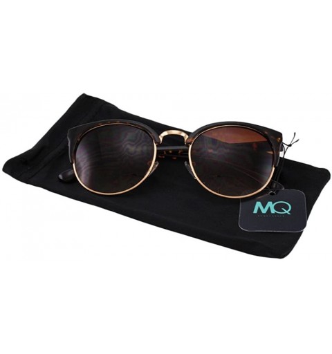 Semi-rimless Donovan - Retro Semi-rimless Sunglasses with Microfiber Pouch - Tortoise / Brown - CD187RYG43S $14.12