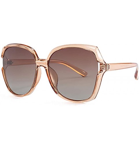 Square Polarized Square Sunglasses UV400 Shades Fashion Big Frame Eyeglasse for sea - hiking - running 9118 - C818RYT2YAS $24.26
