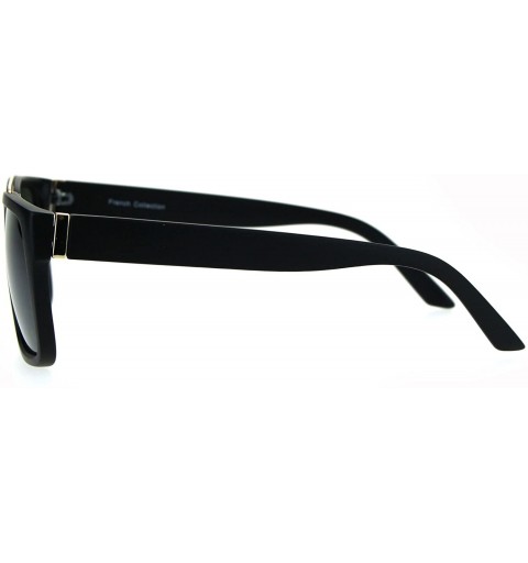 Rectangular Mens Rectangular Mob Designer Plastic Frame Sunglasses - Gold Black Green - CM182KRKM0O $11.34