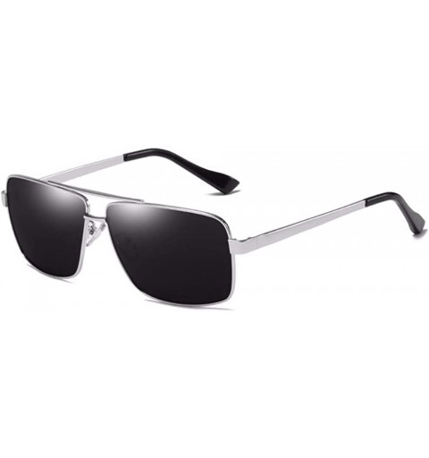 Aviator Polarizer Men's Sunglasses Classic Large Frame Retro Sunglasses Polarizing Driver's Sunglasses - B - CC18QCHRTM2 $34.99