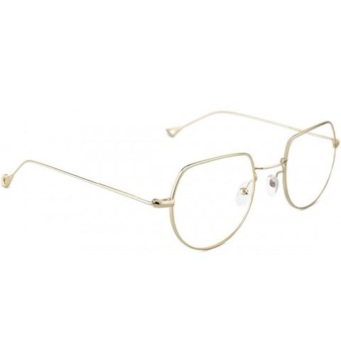 Oversized Sunglasses Simple Style for Women with Tinted Lenses UV400 Protection - Gold - CI18SR82SG2 $17.02