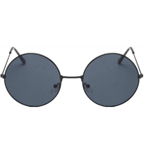 Square Round Glasses Men Women Steampunk Sunglasses Vintage Sunglasse Er 2020 New Mirror UV400 - Blue - CR199CNO4K2 $19.45