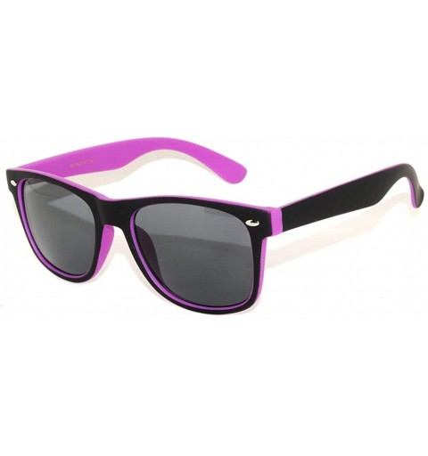 Wayfarer Classic Retro Two -Tone Vintage Smoke Lens Sunglasses Mens and Womens - 01 Purple - CJ11P8WY0U3 $7.51