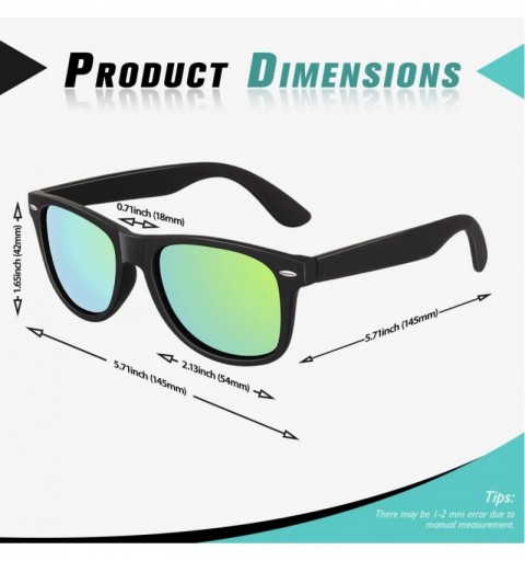 Rectangular Polarized Sunglasses for Men Retro Classic Square Frame Shades SR003 - C118NHONQMM $14.14