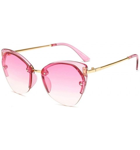 Cat Eye Women Cat's Eye Sunglasses Men Metal Temple Sunglass Women Marine Lens Eyeglasses - Pink - CS18R5U7XA8 $37.64
