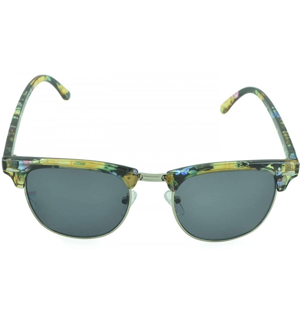 Oversized Women's Celebrity Style Sunglasses - Oversized Retro Style - Green-floral - CM12DFL99SV $12.29