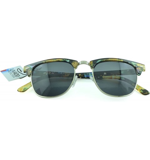 Oversized Women's Celebrity Style Sunglasses - Oversized Retro Style - Green-floral - CM12DFL99SV $12.29