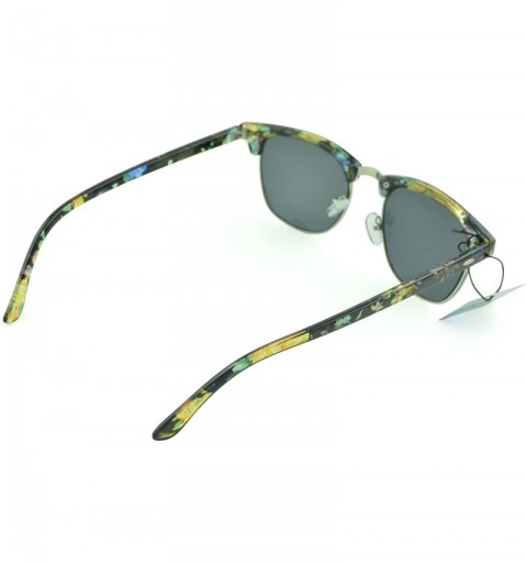 Oversized Women's Celebrity Style Sunglasses - Oversized Retro Style - Green-floral - CM12DFL99SV $12.29