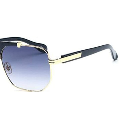 Aviator Stylish metal frame material - ladies coated sunglasses retro sunglasses - B - CT18S5C9MLS $34.99