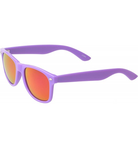 Square Retro Square Fashion Sunglasses in Black Frame Blue Lenses - Purple - CL11OJA166Z $12.15