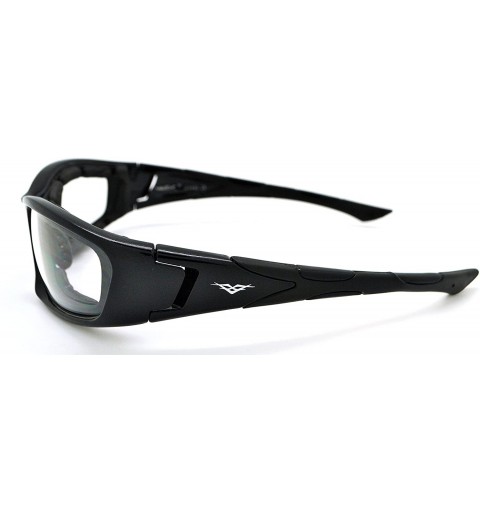 Goggle Lightweight Padded Mens & Womens Motorcycle Goggle Sunglasses w/FREE Microfiber - Glossy Black - C712LH7CCBV $11.57