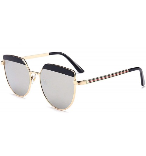 Oval Alloy Sunglasses Men Vintage Classic Sun Glasses Metal Mirror Sunglasses - Gold Pink - CF18S67XCM3 $8.43