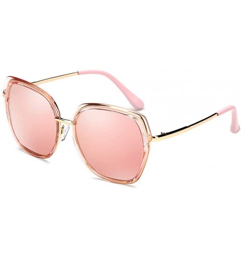 Aviator Women's Fashion Polarized Sunglasses UV 400 Lens Protection - Pink - CP18RGE4U60 $22.33