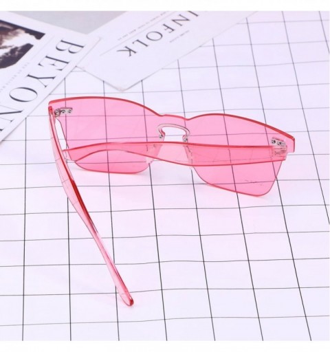 Rimless Rimless Sunglasses Novelty Pratical Beach Seaside Sunglass Mirror Summer Eyewear for Men Women (Pink) - C318DIIWEZK $...