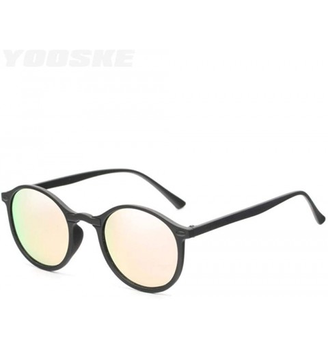 Aviator Night Vision Polarized Sunglasses Men Women Round Goggles Glasses Blue Multi - Blue - C318XQZL3X9 $10.57