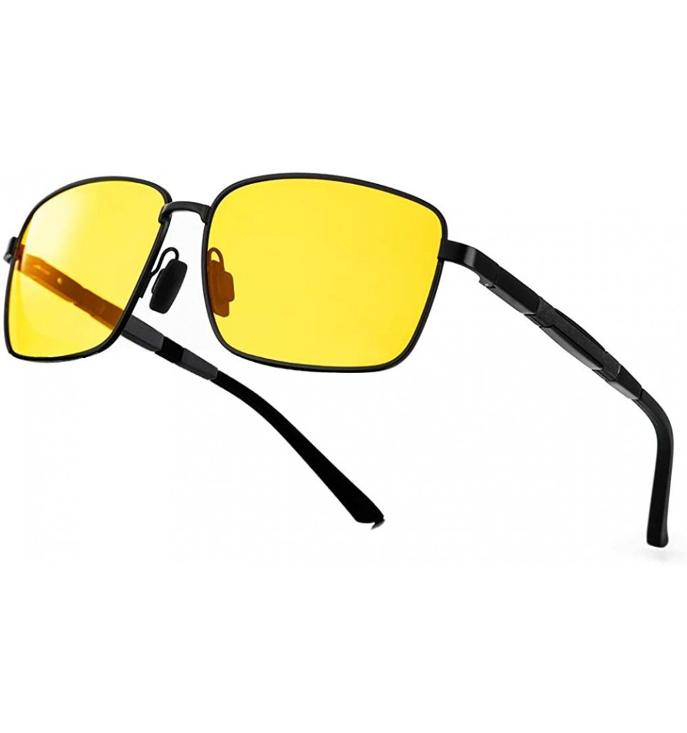 Rectangular Driving Glasses Polarized Vision Sunglasses - C8193IL89OA $22.57