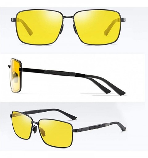 Rectangular Driving Glasses Polarized Vision Sunglasses - C8193IL89OA $22.57