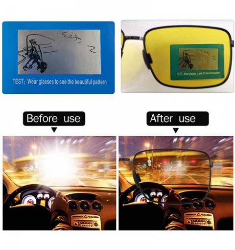 Rectangular Driving Glasses Polarized Vision Sunglasses - C8193IL89OA $22.57