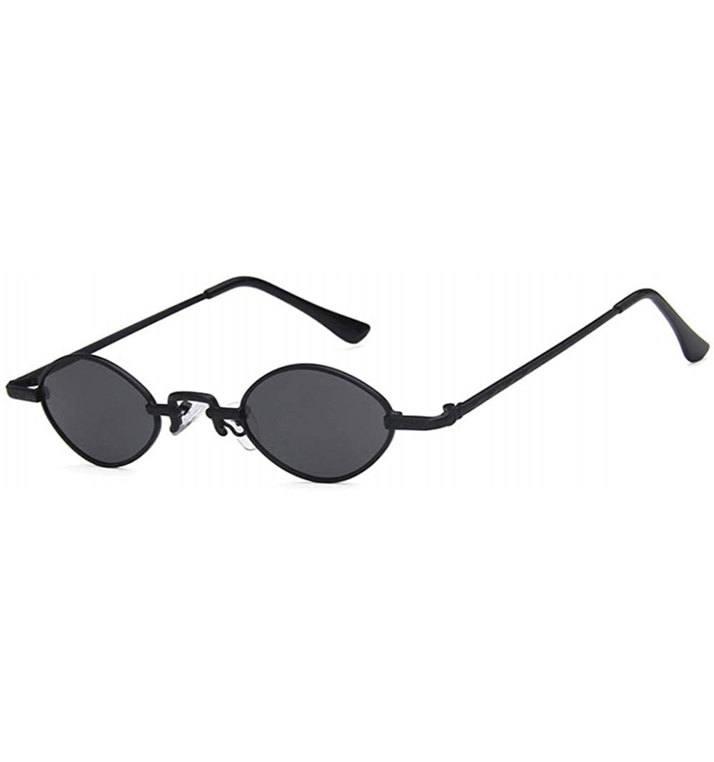 Oval Unisex Sunglasses Retro Red Drive Holiday Oval Non-Polarized UV400 - Black Grey - CA18RLUNA3R $10.43