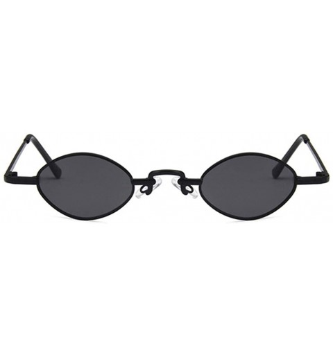 Oval Unisex Sunglasses Retro Red Drive Holiday Oval Non-Polarized UV400 - Black Grey - CA18RLUNA3R $10.43